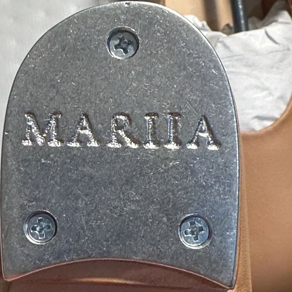 Mariia Tan Mariia Soft Leather Mary Jane Tap Shoes Size 2 Wide NEW NIB